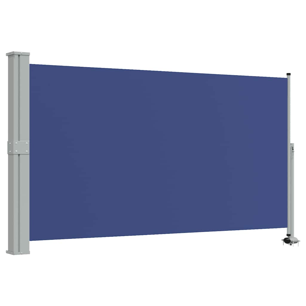 Vidaxl tuinscherm uittrekbaar 140x300 cm blauw