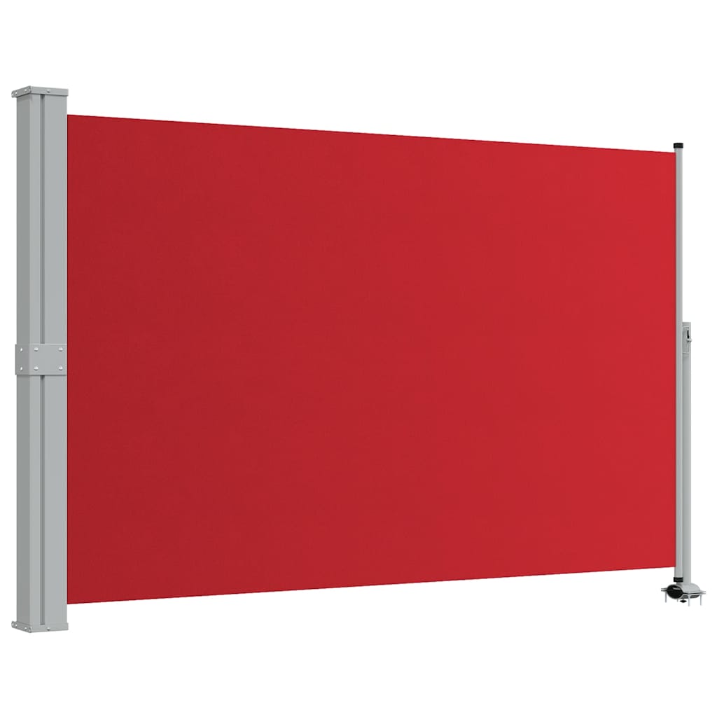 Pantalla de jardín Vidaxl extensible 160x300 cm rojo