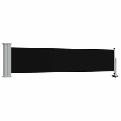 Schermo del giardino Vidaxl estensibile 60x300 cm nero