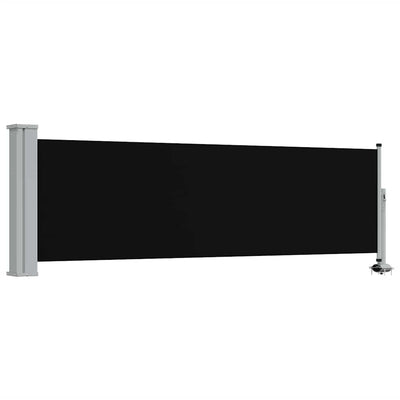 Schermo del giardino Vidaxl estensibile 80x300 cm nero