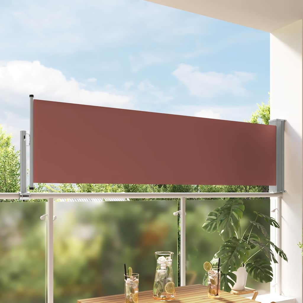 Vidaxl tuinscherm uittrekbaar 80x300 cm bruin