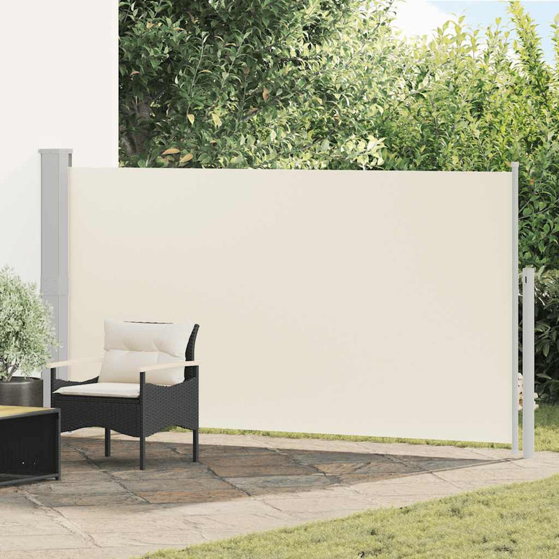 Pantalla de jardín Vidaxl extensible de 170x300 cm de crema