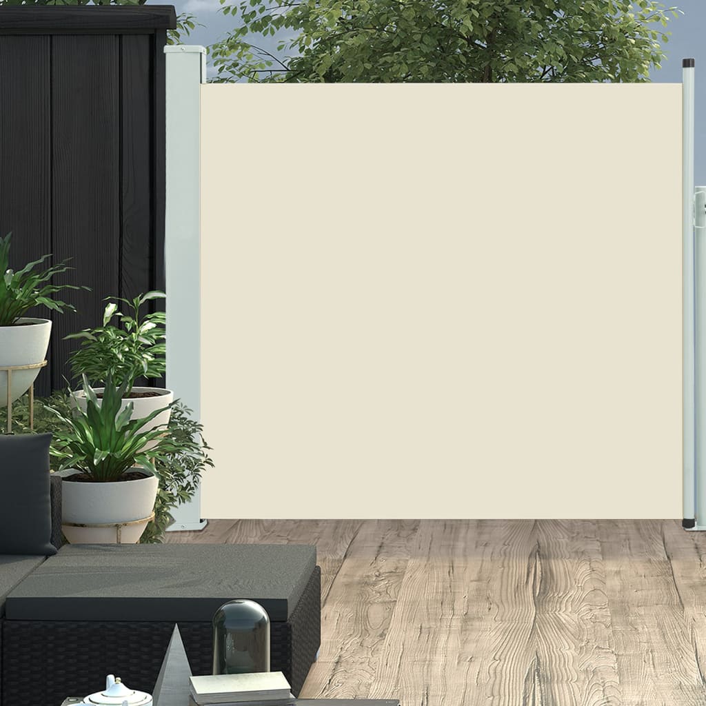 Schermo del giardino Vidaxl estendibile da 170x300 cm crema