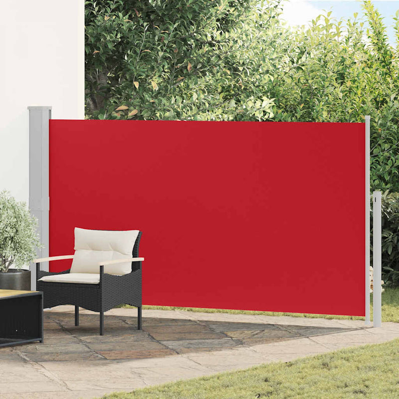 Pantalla de jardín Vidaxl extensible 170x300 cm rojo