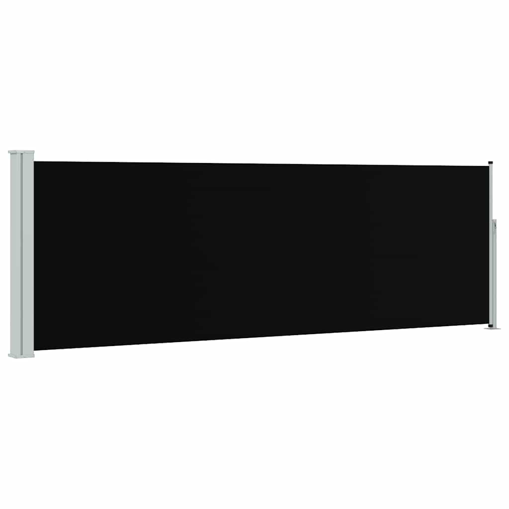 Pantalla de jardín Vidaxl extensible 100x300 cm negro