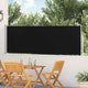 Pantalla de jardín Vidaxl extensible 100x500 cm negro