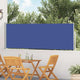 Vidaxl tuinscherm uittrekbaar 100x500 cm blauw