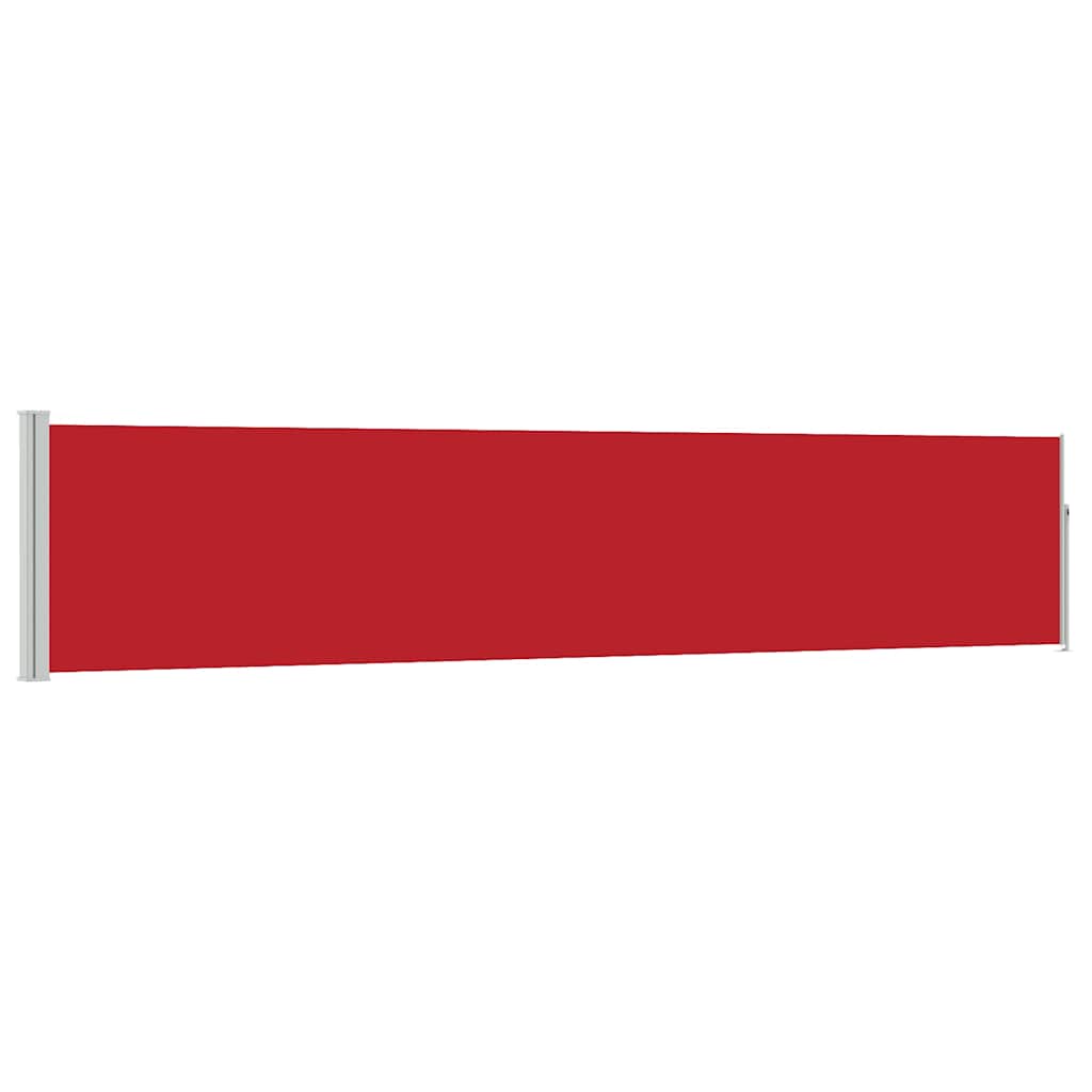 Pantalla de jardín Vidaxl extensible 100x500 cm rojo