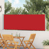 Pantalla de jardín Vidaxl extensible 100x500 cm rojo