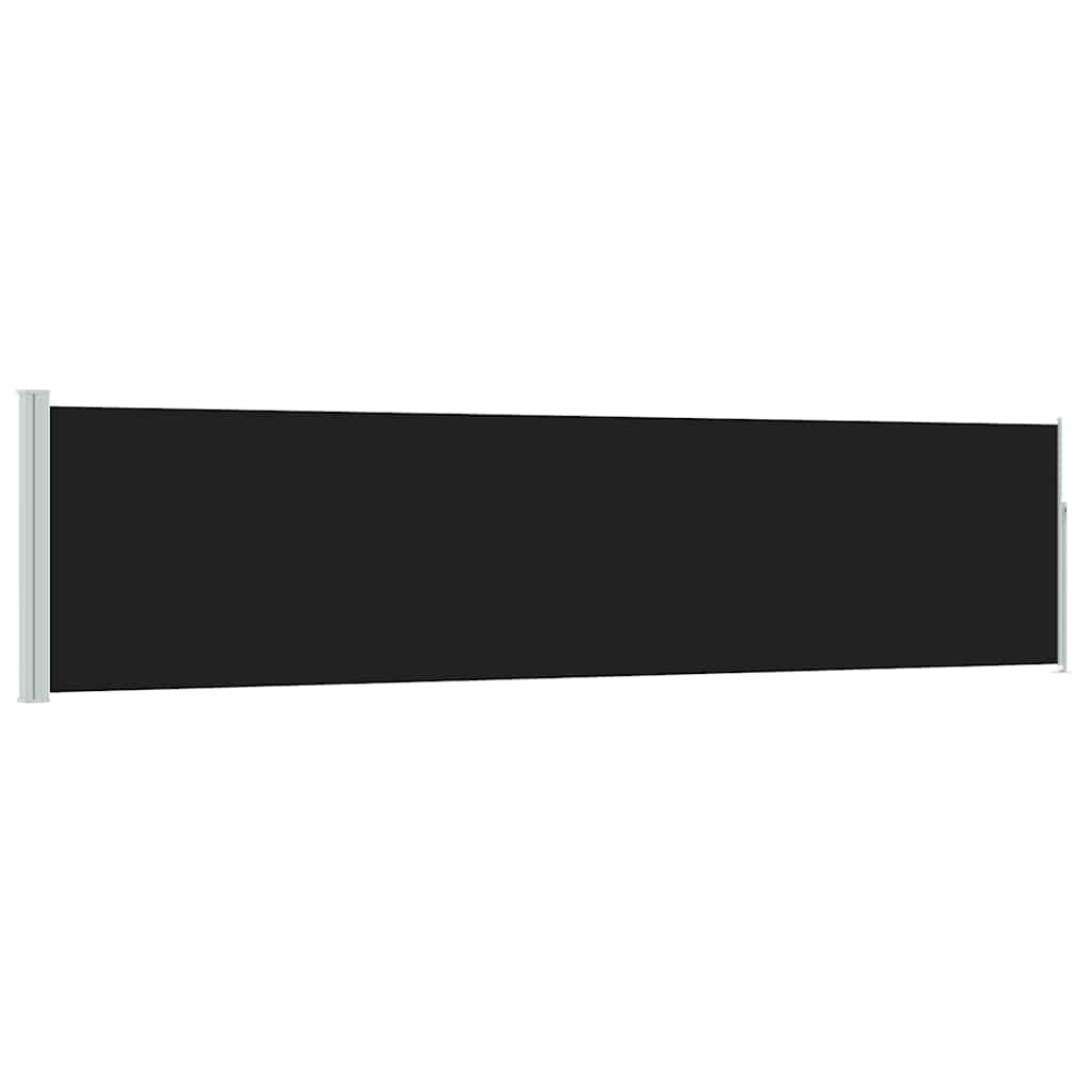 Vidaxl tuinscherm uittrekbaar 120x500 cm zwart