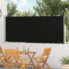Vidaxl tuinscherm uittrekbaar 120x500 cm zwart