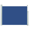 Pantalla de jardín Vidaxl extensible de 120x500 cm azul