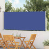 Pantalla de jardín Vidaxl extensible de 120x500 cm azul