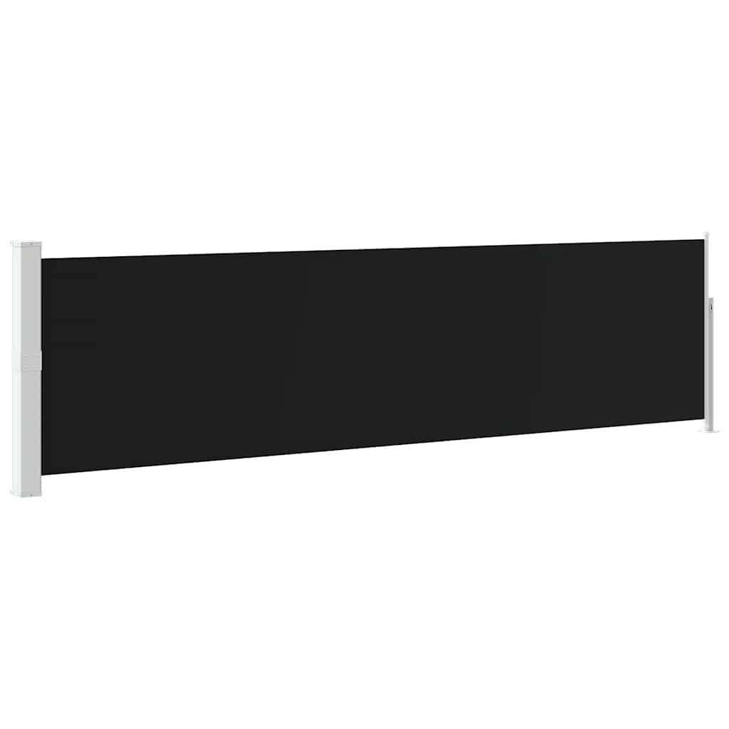 Pantalla de jardín Vidaxl extensible 140x500 cm Negro