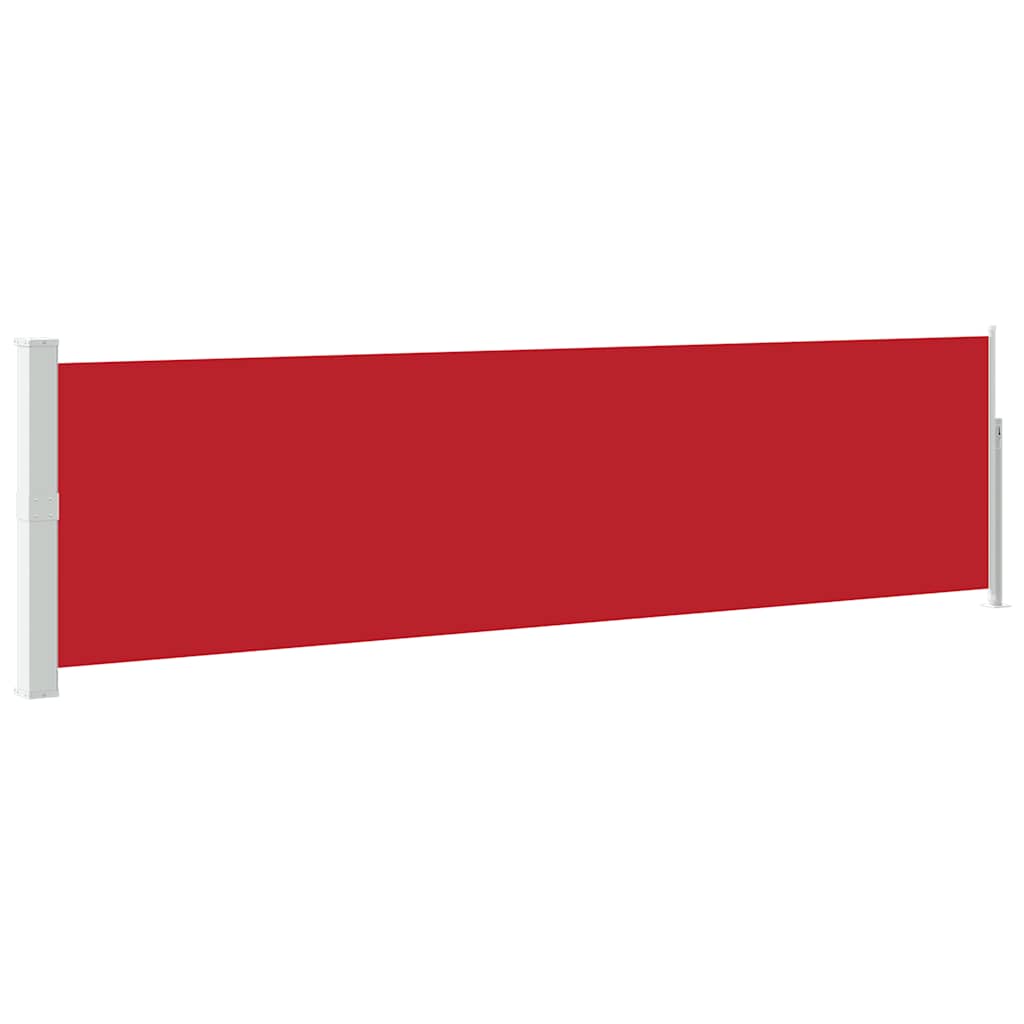 Pantalla de jardín Vidaxl extensible 140x500 cm rojo
