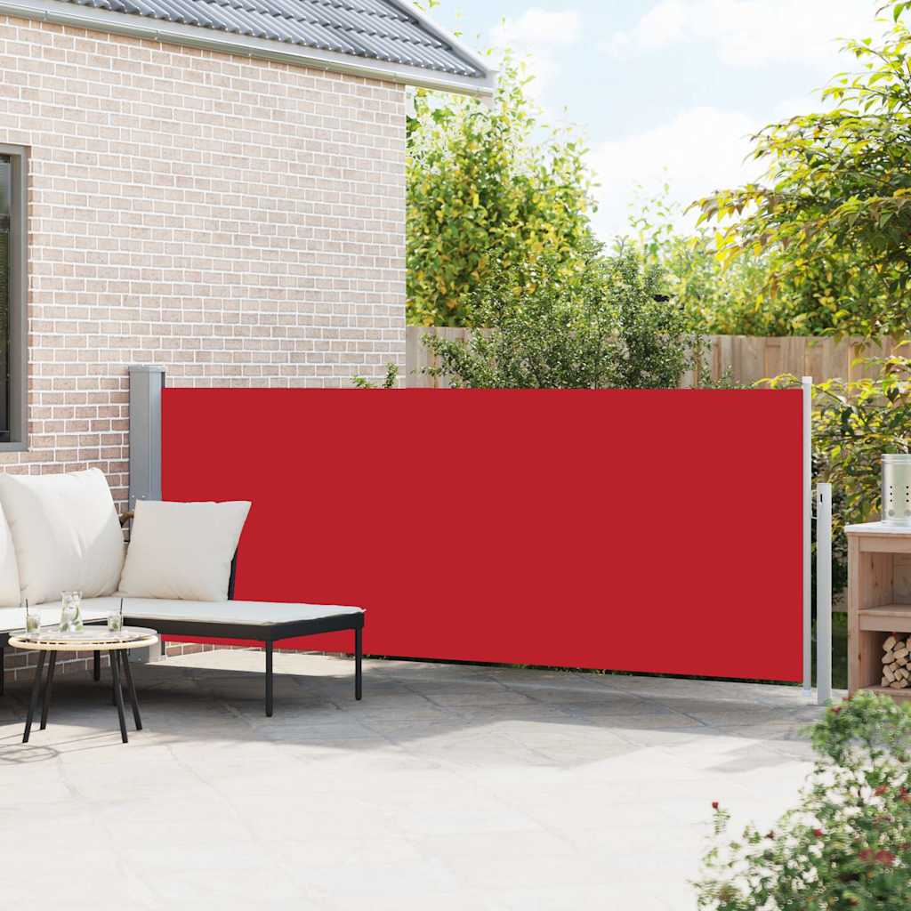 Vidaxl tuinscherm uittrekbaar 140x500 cm rood