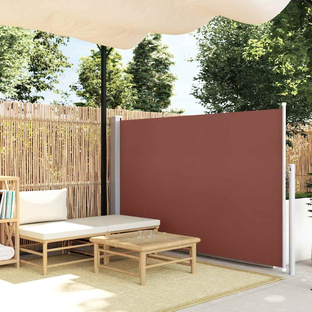 Vidaxl tuinscherm uittrekbaar 140x500 cm bruin