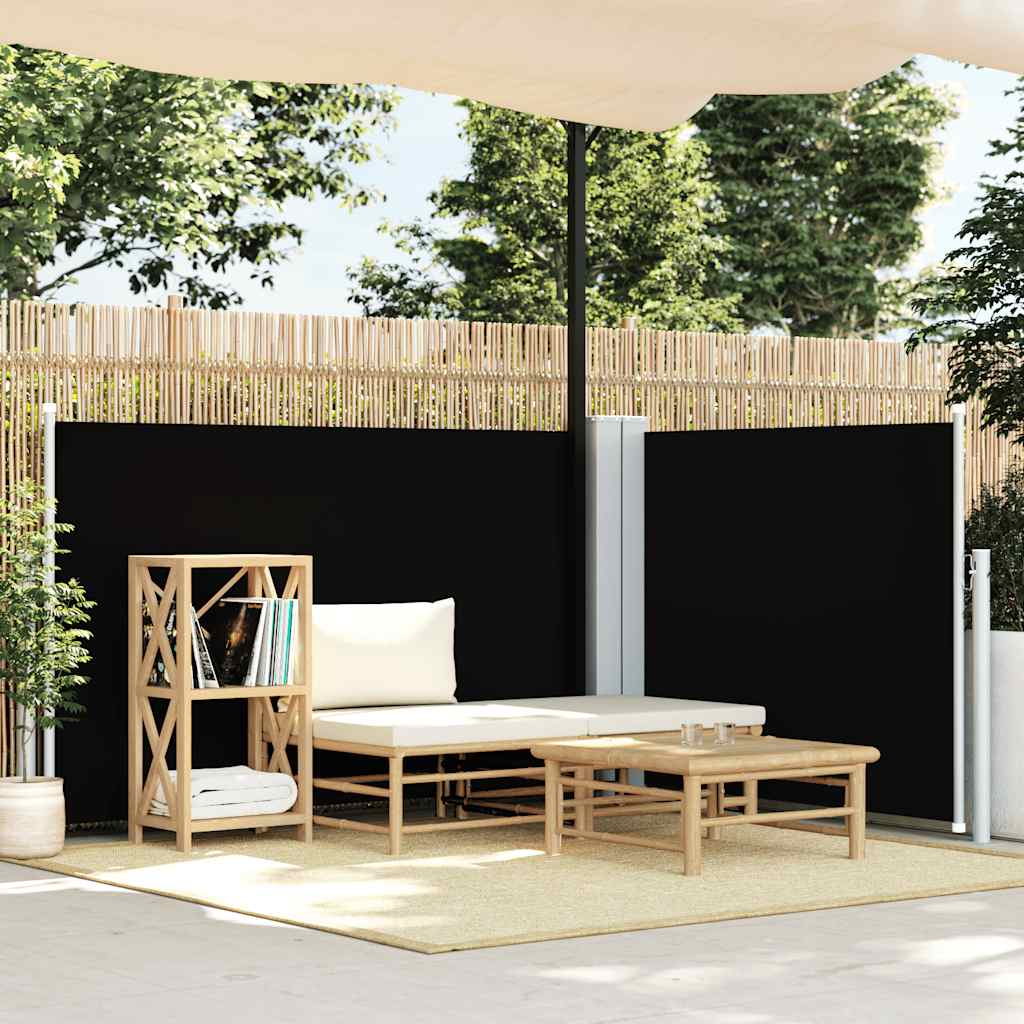 Parabrisas Vidaxl extensible 120x600 cm negro