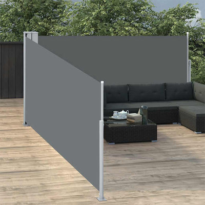 VIDAXL Parature estendibile da 100x1000 cm antracite