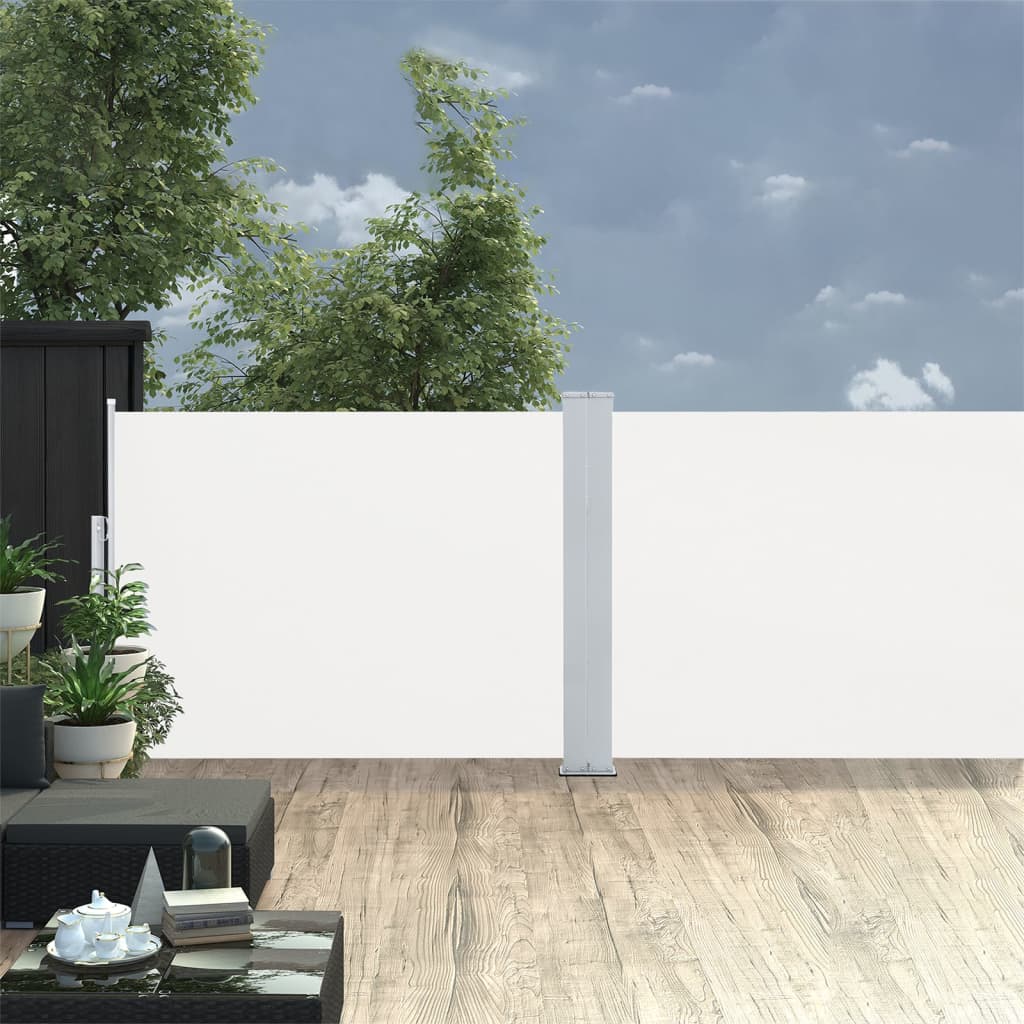 Vidaxl parabrezza estendibile da 120x1000 cm crema