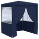 Tenda per feste Vidaxl con pareti laterali professionali 90 g m² 2x2 m blu