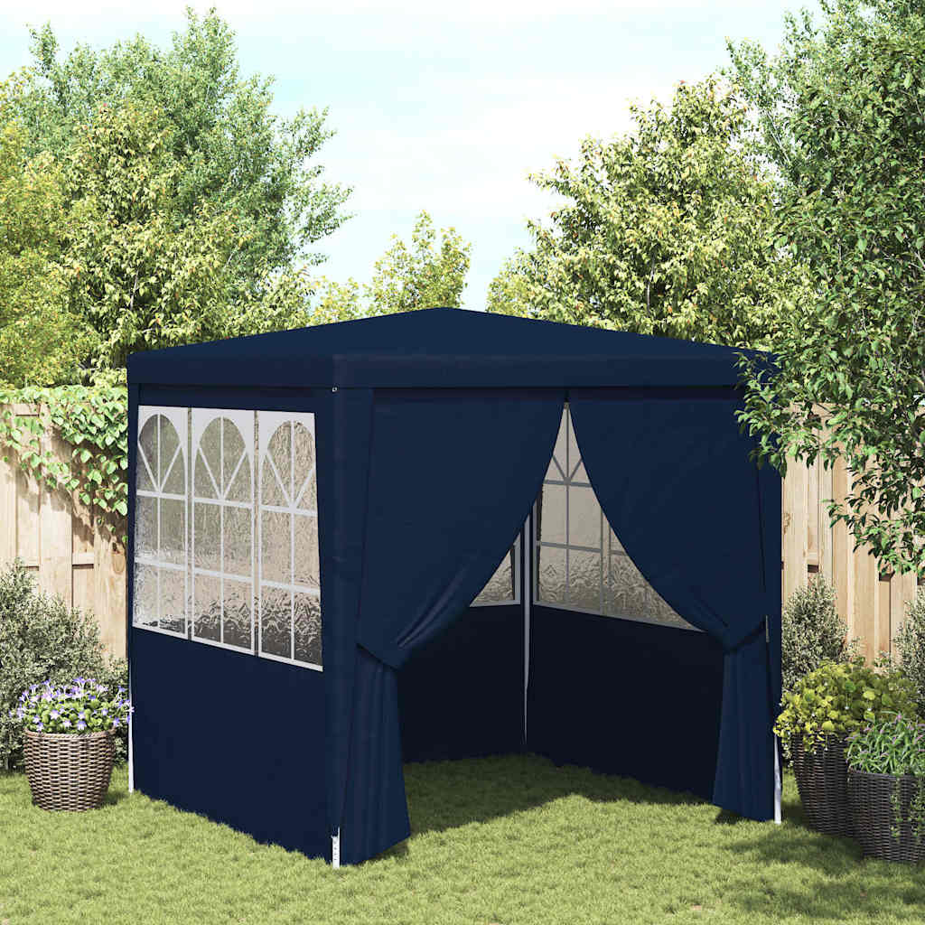 Tenda da festa Vidaxl con pareti laterali professionali 90 g m² 2,5x2,5 m blu