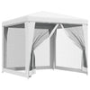 Tienda de fiesta Vidaxl con 4 paredes laterales de malla 2.5x2.5 m blanco