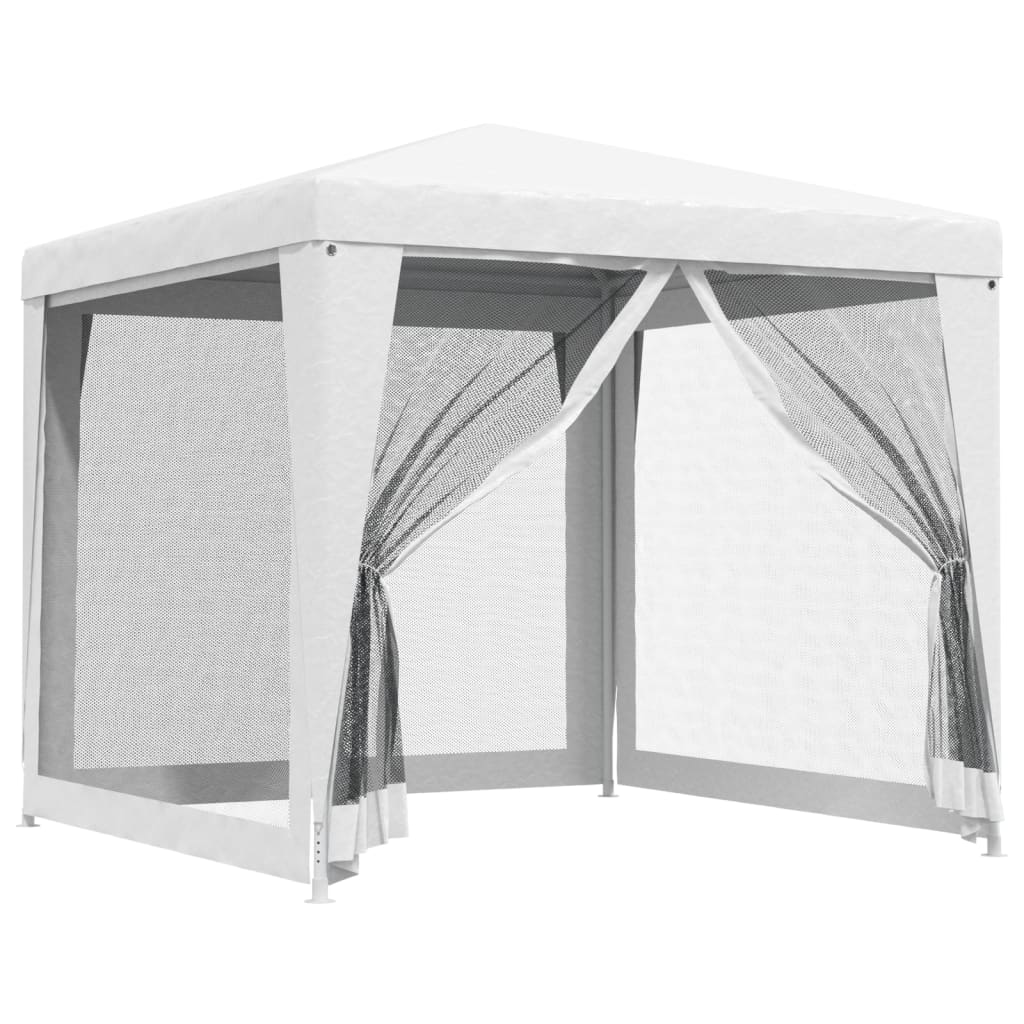 Tienda de fiesta Vidaxl con 4 paredes laterales de malla 2.5x2.5 m blanco