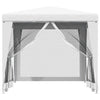 Tienda de fiesta Vidaxl con 4 paredes laterales de malla 2.5x2.5 m blanco