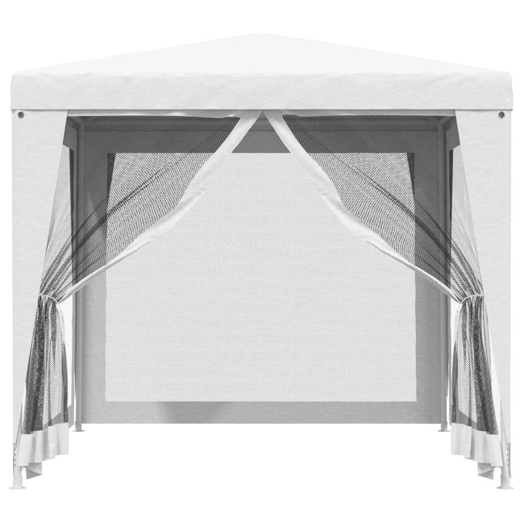 Tienda de fiesta Vidaxl con 4 paredes laterales de malla 2.5x2.5 m blanco
