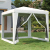 Tienda de fiesta Vidaxl con 4 paredes laterales de malla 2.5x2.5 m blanco