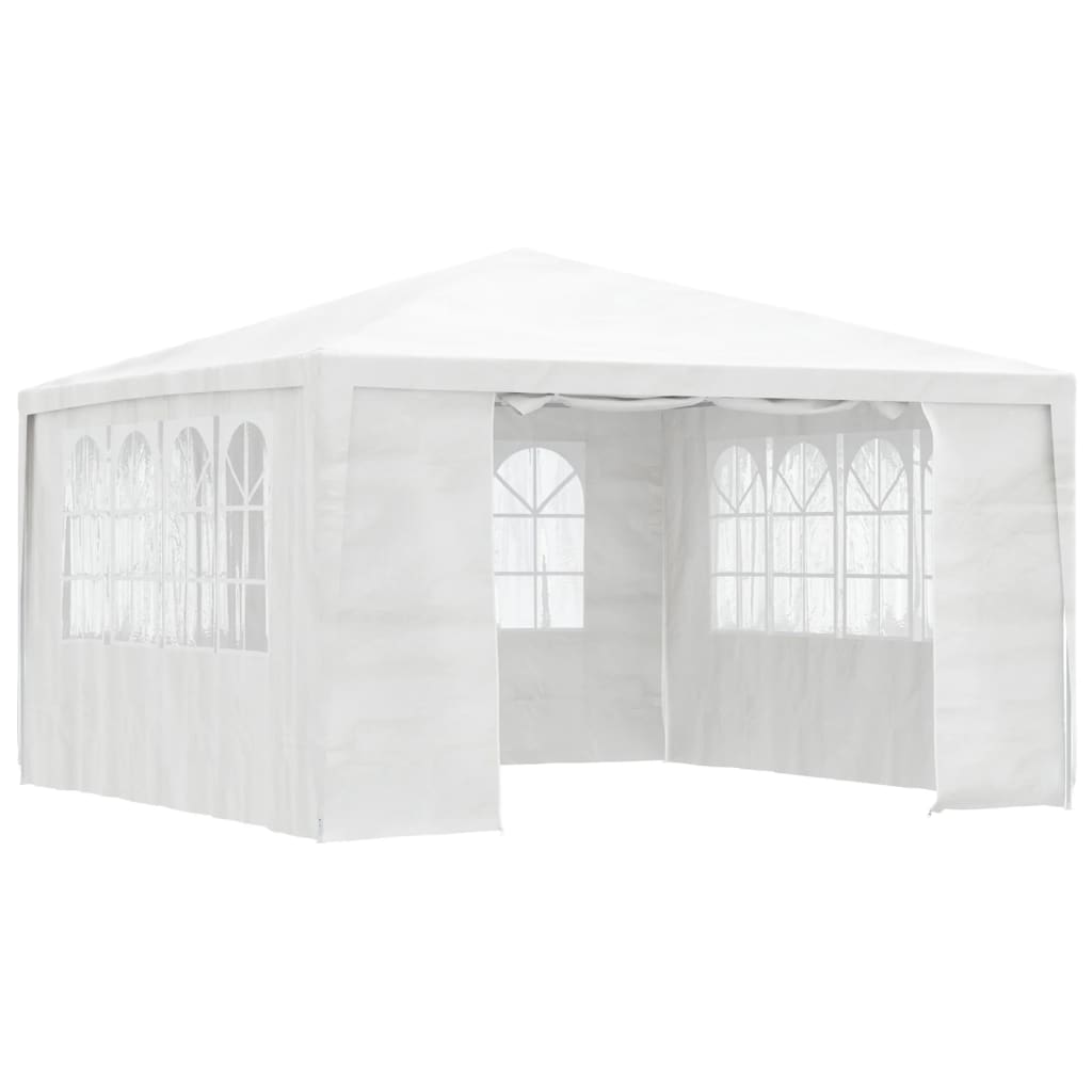 Tenda da festa Vidaxl con pareti laterali professionali 90 g m² 4x4 m bianco