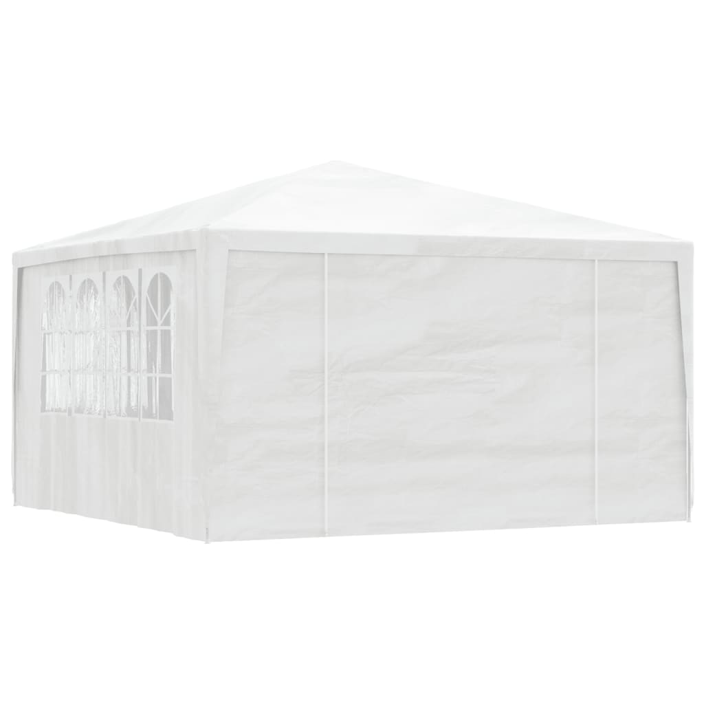 Tenda da festa Vidaxl con pareti laterali professionali 90 g m² 4x4 m bianco