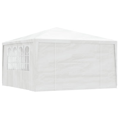 Tenda da festa Vidaxl con pareti laterali professionali 90 g m² 4x4 m bianco