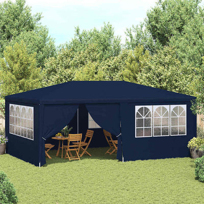 Tenda per feste Vidaxl con pareti laterali professionali 90 g m² 4x6 m blu
