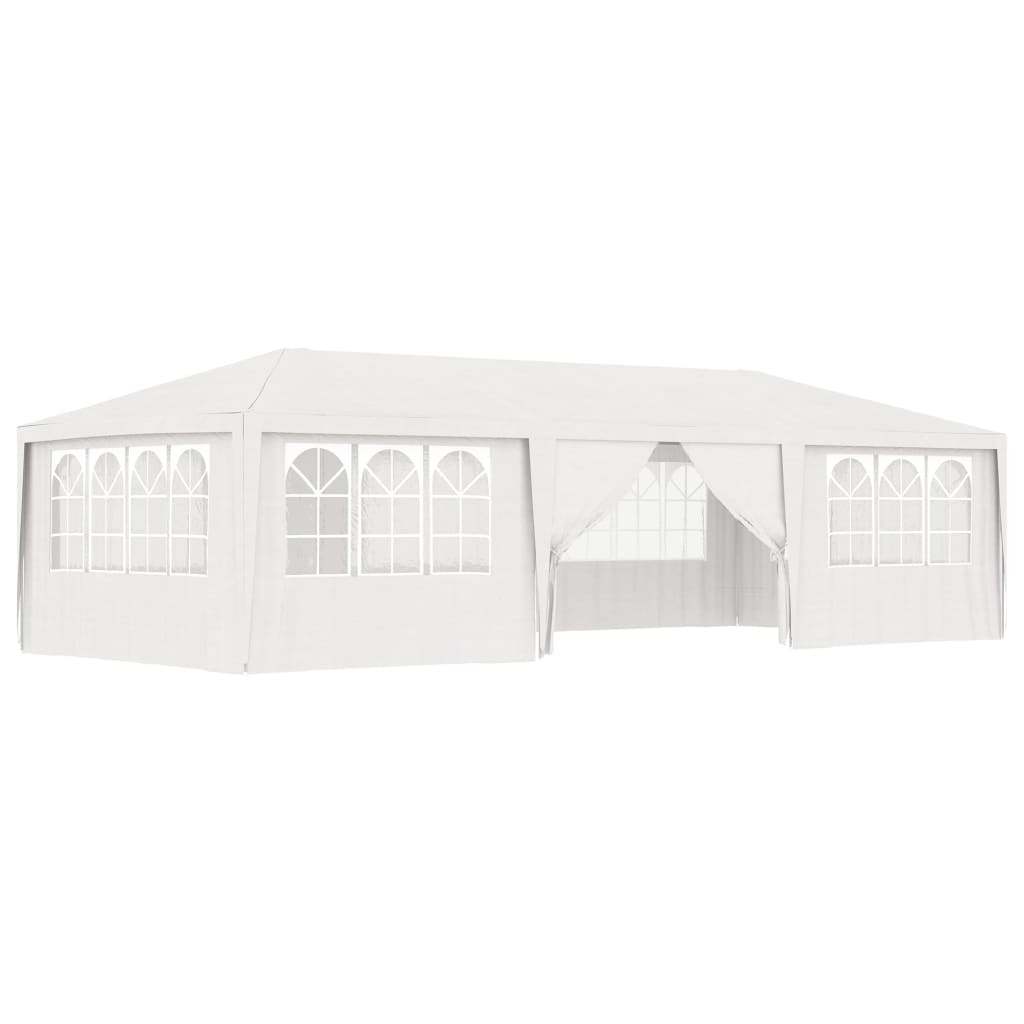 Tenda da festa Vidaxl con pareti laterali professionali 90 g m² 4x9 m bianco