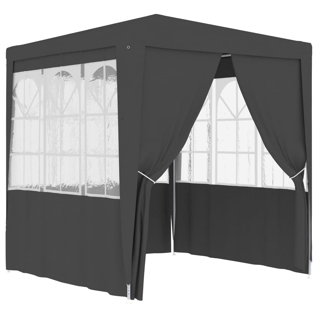 Tenda da festa Vidaxl con pareti laterali professionali 90 g m² 2x2 m antracite