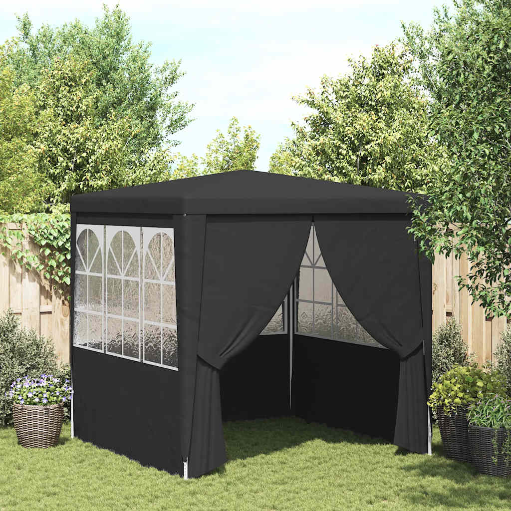 Vidaxl partytent met zijwanden professioneel 90 g m² 2x2 m antraciet