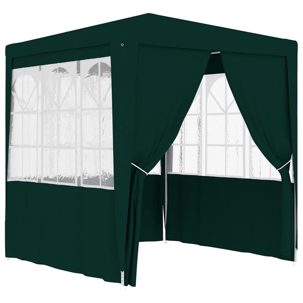 Tenda da festa Vidaxl con pareti laterali professionali 90 g m² 2x2 m verde