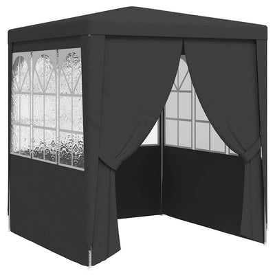 Tenda per feste Vidaxl con pareti professionali 90 g m² 2,5x2,5 m antracite