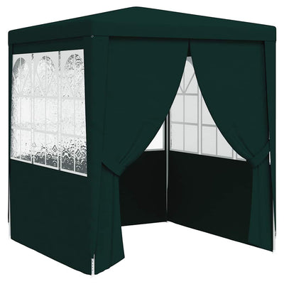 Tenda da festa Vidaxl con pareti laterali professionali 90 g m² 2,5x2,5 m verde
