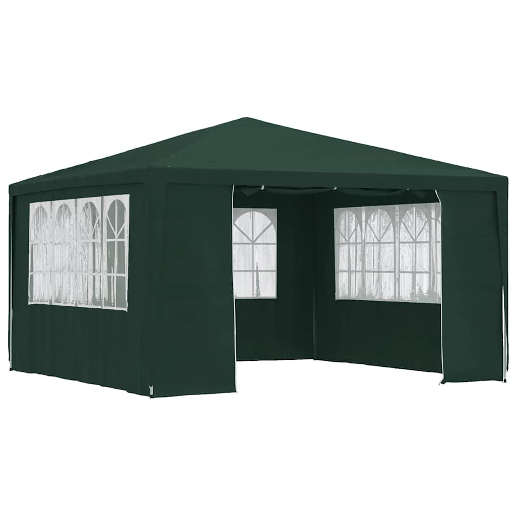 Tenda da festa Vidaxl con pareti laterali professionali 90 g m² 4x4 m verde