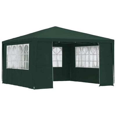 Tenda da festa Vidaxl con pareti laterali professionali 90 g m² 4x4 m verde
