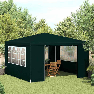 Tienda de fiesta Vidaxl con paredes laterales Professional 90 g m² 4x4 m verde