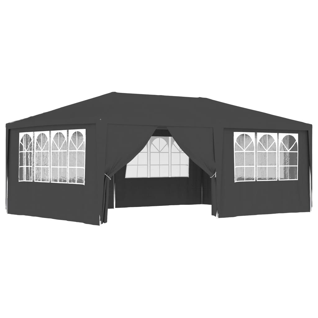 Tenda da festa Vidaxl con pareti laterali professionali 90 g m² 4x6 m antracite