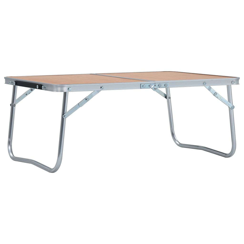 Vidaxl Camping table Collapsible 60x40 cm aluminum brown