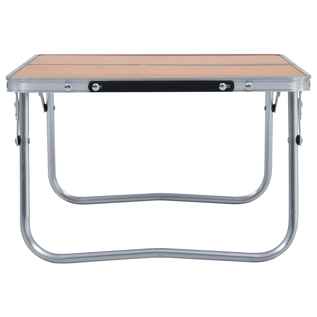 Vidaxl Camping table Collapsible 60x40 cm aluminum brown