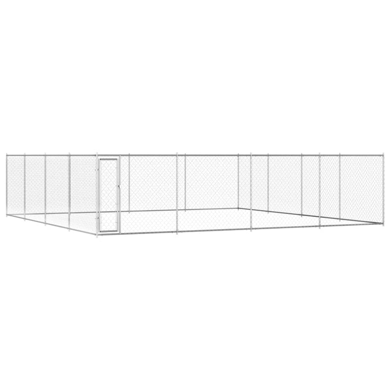 Perrera de perros Vidaxl para 760x760x185 cm de acero galvanizado