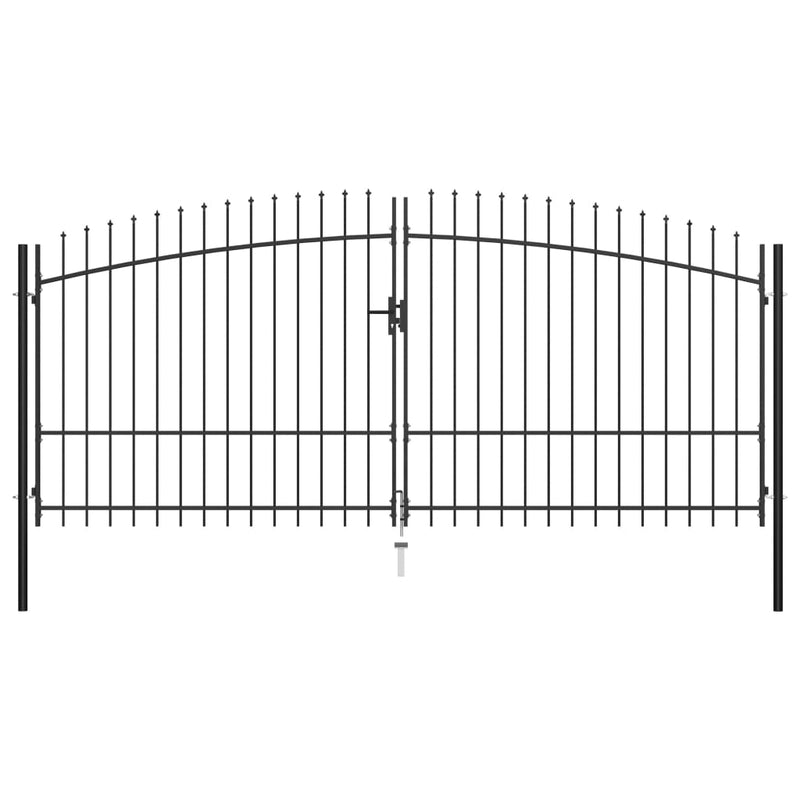 Vidaxl HEK Puerto Doble puerta con lanzas Top 400x225 cm