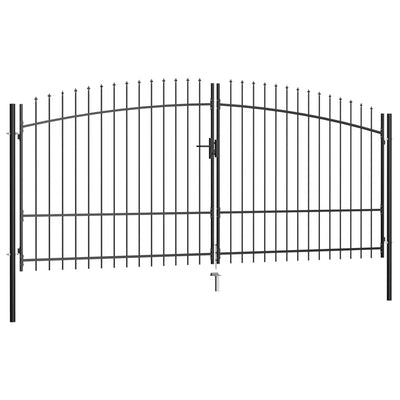 Vidaxl Hek Port Double Douch con Spears Top 400x225 cm